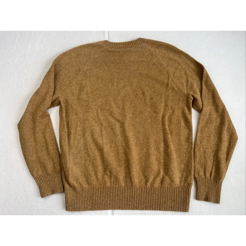 J.Crew Mens Lambswool Blend Crewneck Sweater Brown AA027 Size M NEW
